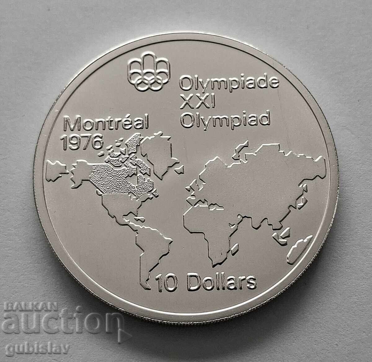 Silver Coin 10 Dollars 1973, Olympic Games, Montreal Silver Coin 10 Dollars 1973, Olympic Games, Montreal