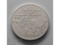 Monedă de argint 10 dolari 1973, Jocurile Olimpice, Montreal