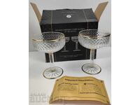SET PROBABLY GLASSES WITH GOLD PLATING HAVE A PLEASANT RING