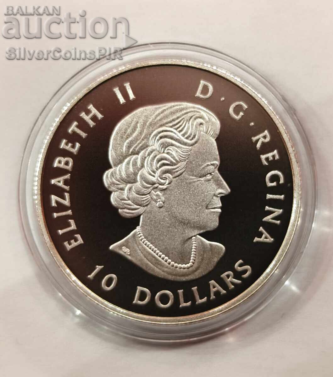 Доставка на Сребро 10$ Канадски Провинции 2017 Канада