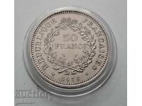 Monedă de argint 50 franci 1976, Franța, Hercule