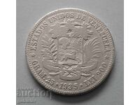 Silver coin 5 bolivars 1935, Venezuela