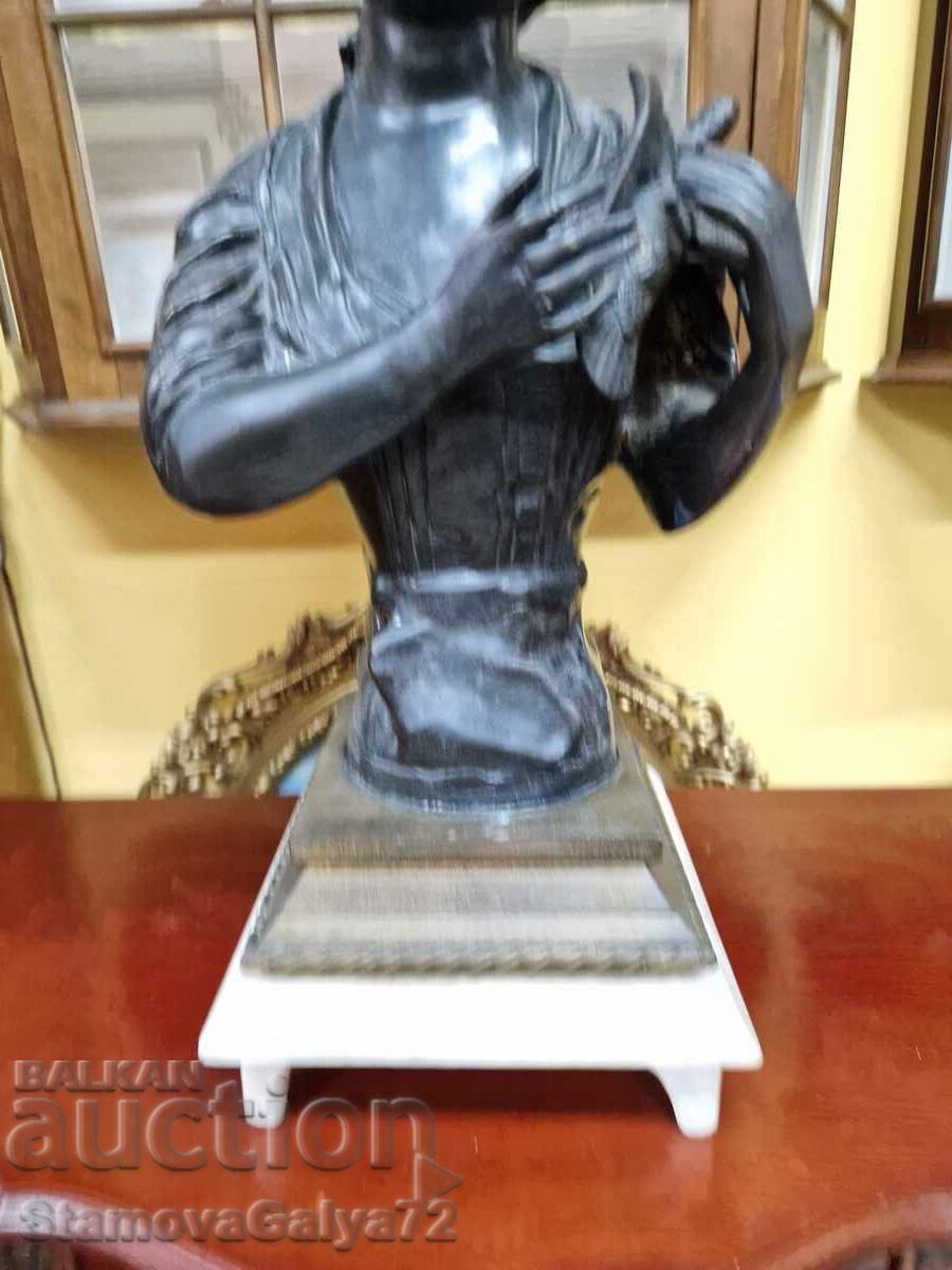Unic bust mare antic din bronz de colecție - 6