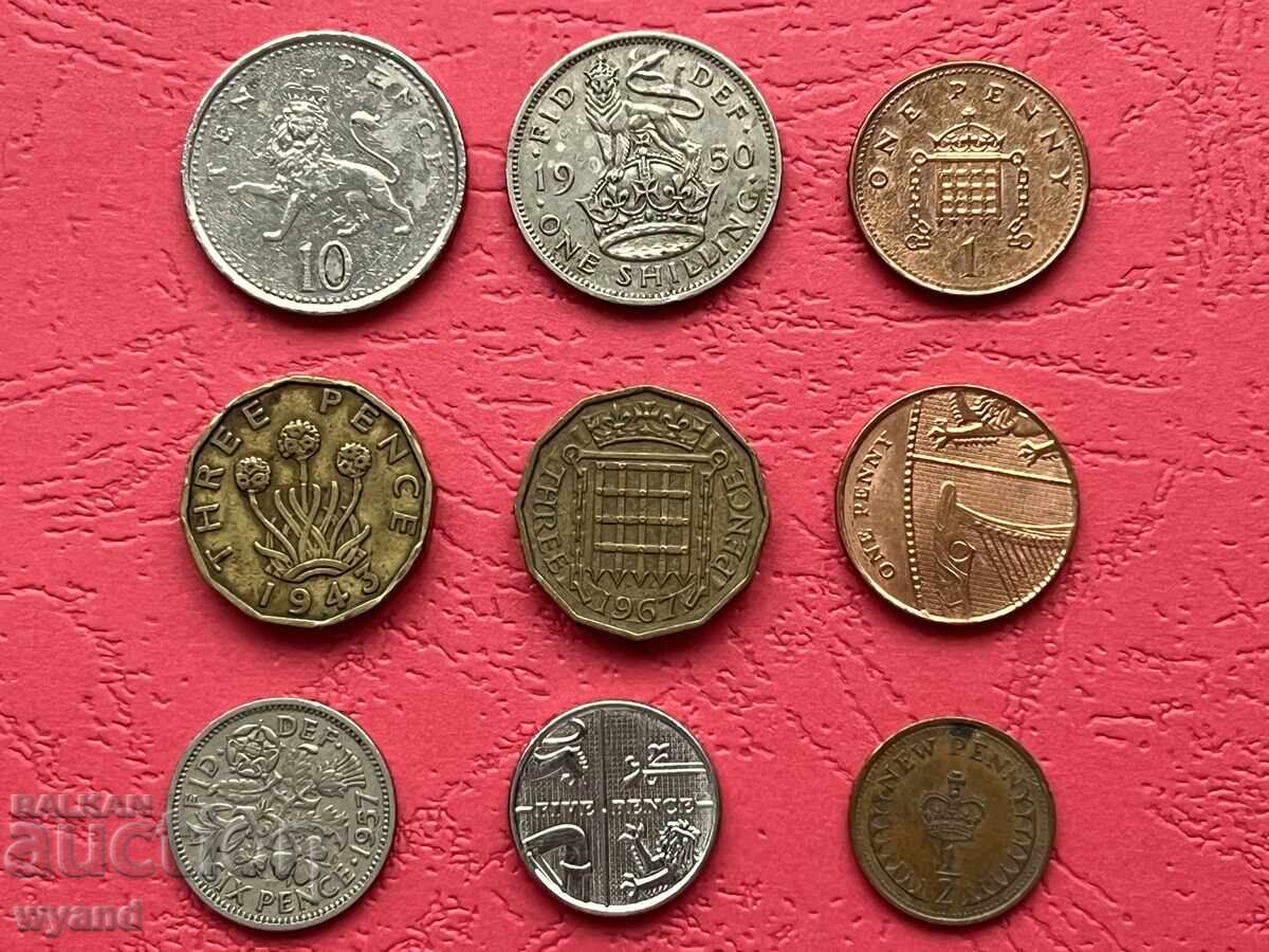 Lot de monede din UK