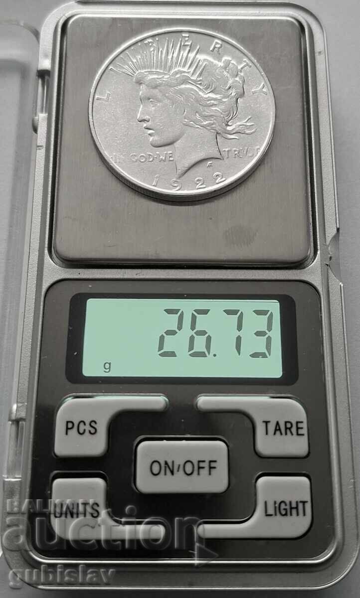 Auction  Silver Coin 1 Dollar 1922, USA