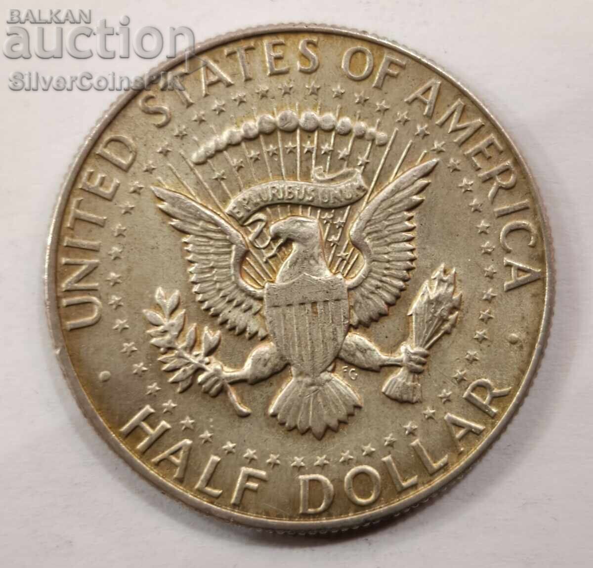 Сребро 1/2 Долар Кенеди 1968 D САЩ с цена € 14.89 | 29.12 лв.