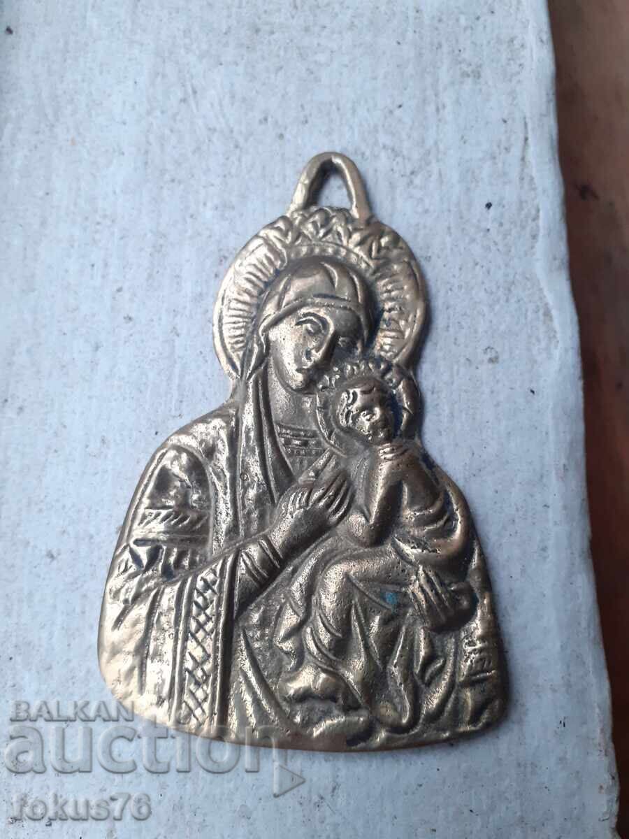 Богородица панагия медальон кръст религия бронз с цена € 30.00 | 58.67 лв.