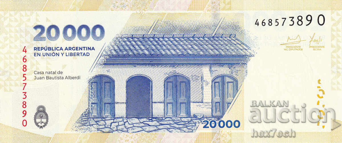 Δημοπρασία ❤️ ⭐ Αργεντινή 2024 20000 πέσος UNC νέα ⭐ ❤️
