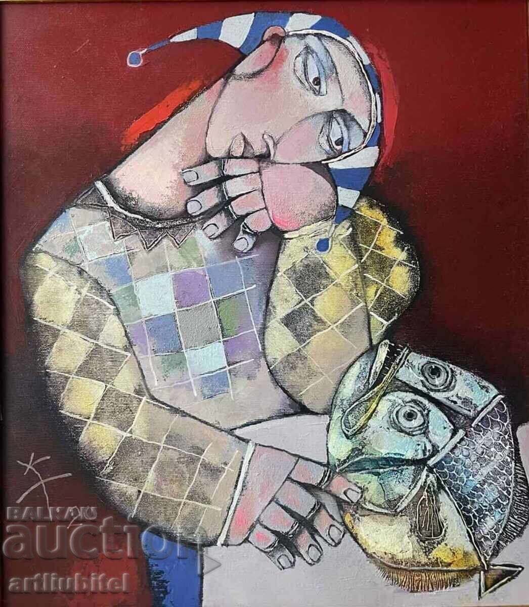 Κrŭstyu Todorov-Κέτσα /1959-2022/ - πίνακας 57 x 52 εκ με τιμή € 2400.00 | 4694.01 BGN