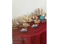 Colecție de 10 bărci cu vele vechi