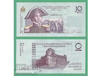 (¯`'•.¸ HAITI 10 gourde 2016 (comemorativ) UNC ¸.•'´¯)