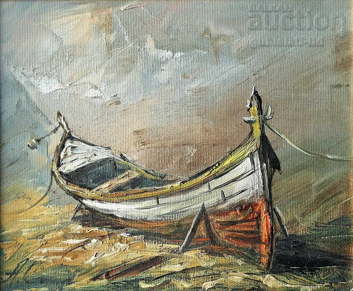 Πίνακας ζωγραφικής, βάρκα, ζωγρ. Α. Συμεώνωφ με τιμή € 95.00 | 185.80 BGN