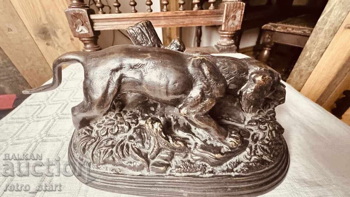 Livrarea Sculptură din bronz câine de vânătoare Livrarea Sculptură din bronz câine de vânătoare