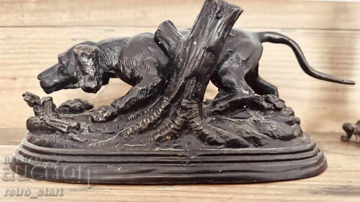 Sculptură din bronz câine de vânătoare - 6 Sculptură din bronz câine de vânătoare - 6