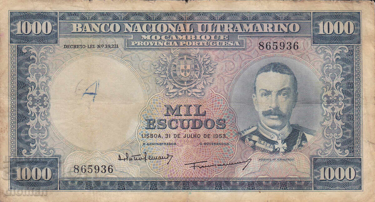 Dioman - MOZAMBIQUE - 1000 ESCUDOS - 1953