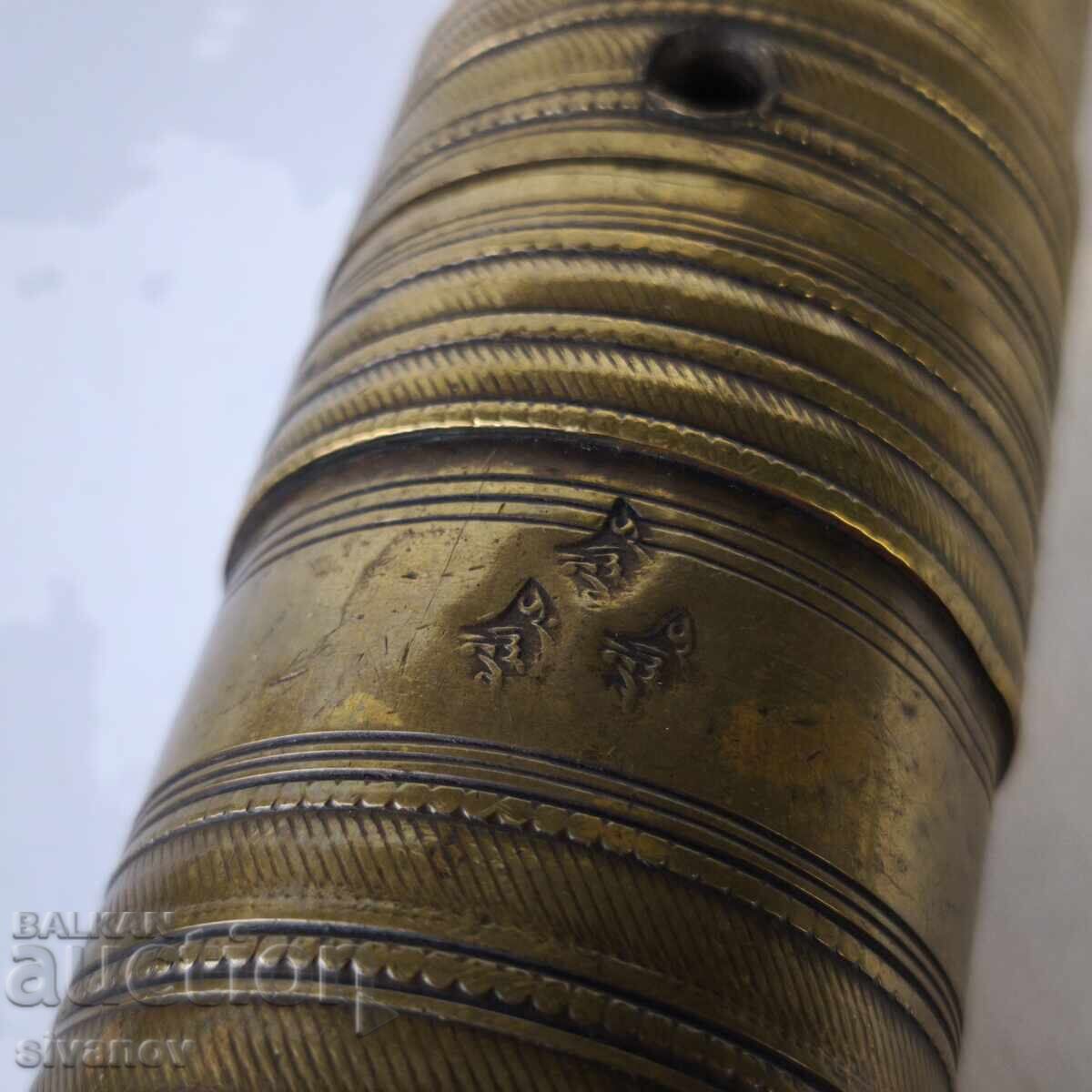 Παλιό οθωμανικό μπρούτζινο μύλος καφέ μύλος τούγρα #6246 με τιμή € 29.99 | 58.66 BGN