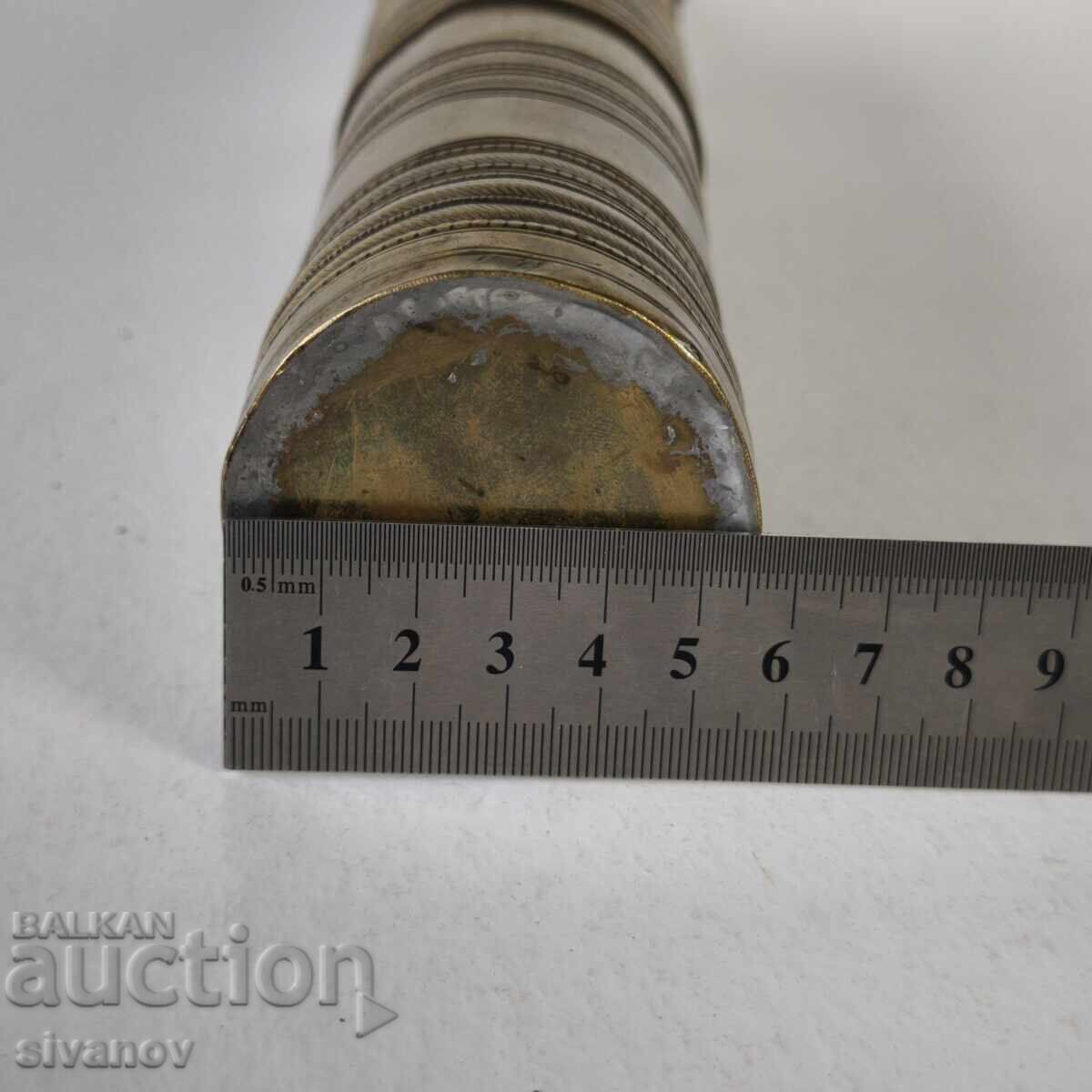 Παλιό οθωμανικό μπρούτζινο μύλος καφέ μύλος τούγρα #6246 - 7