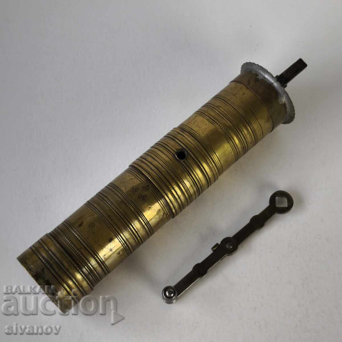 Παλιό οθωμανικό μπρούτζινο μύλος καφέ μύλος τούγρα #6246