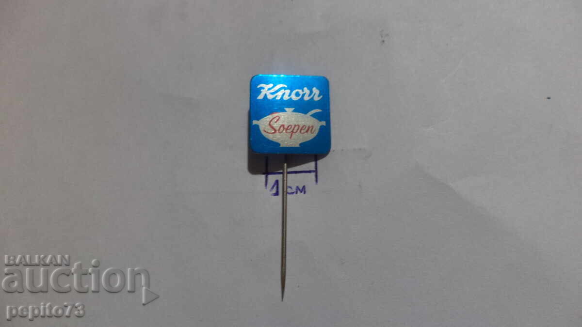 Licitație Znachka publicitară, KNORR, marcă de supe