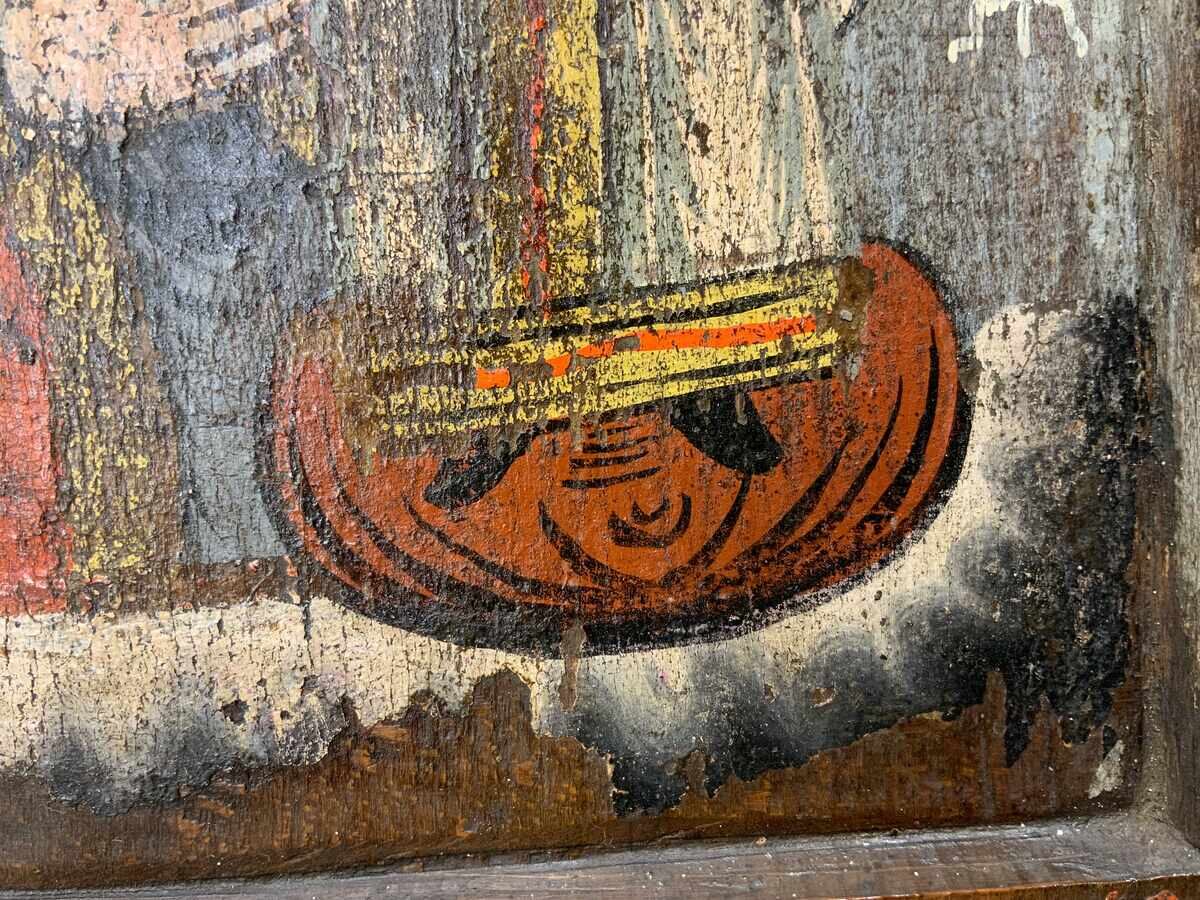 Παλιά χειροποίητη ζωγραφιστή εικόνα τρίπτυχο σχολής Τρεβλεν 19ος αιώνας - 7 Παλιά χειροποίητη ζωγραφιστή εικόνα τρίπτυχο σχολής Τρεβλεν 19ος αιώνας - 7