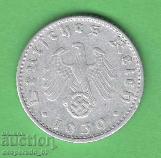 (¯`'•.¸ 50 pfennig 1939E GERMANIA (svastică) ¸.•'´¯) cu preț € 5.00 | 9.78 BGN