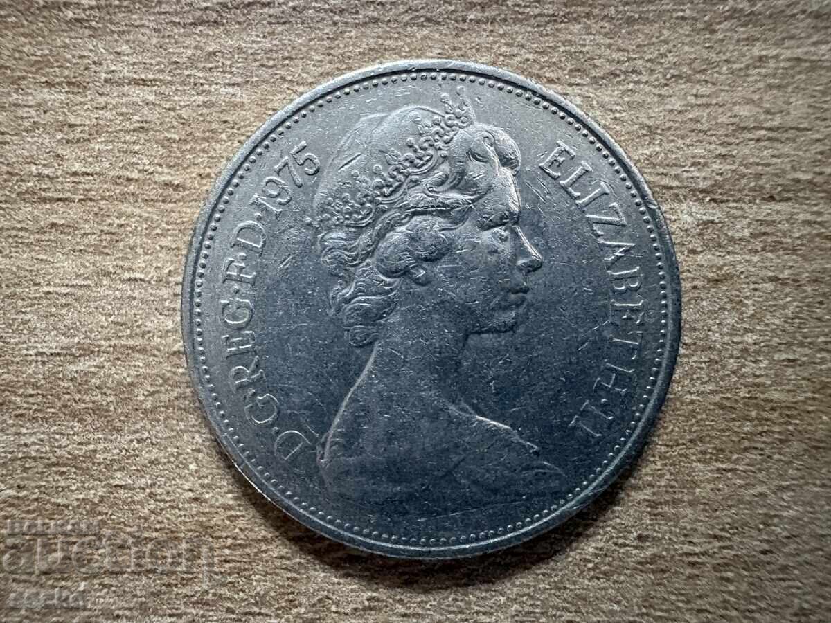 Великобритания - 10 пенса (1975) с цена € 0.18 | 0.35 лв.