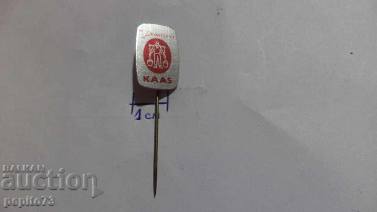 Аукцион Значка рекламна  ,KAAS,марка сирене