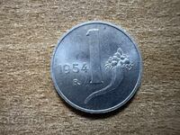Italia - 1 liră (1954)