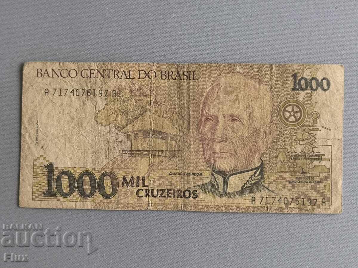 Τραπεζογραμμάτιο - Βραζιλία - 1000 κρουζέιρο | 1990