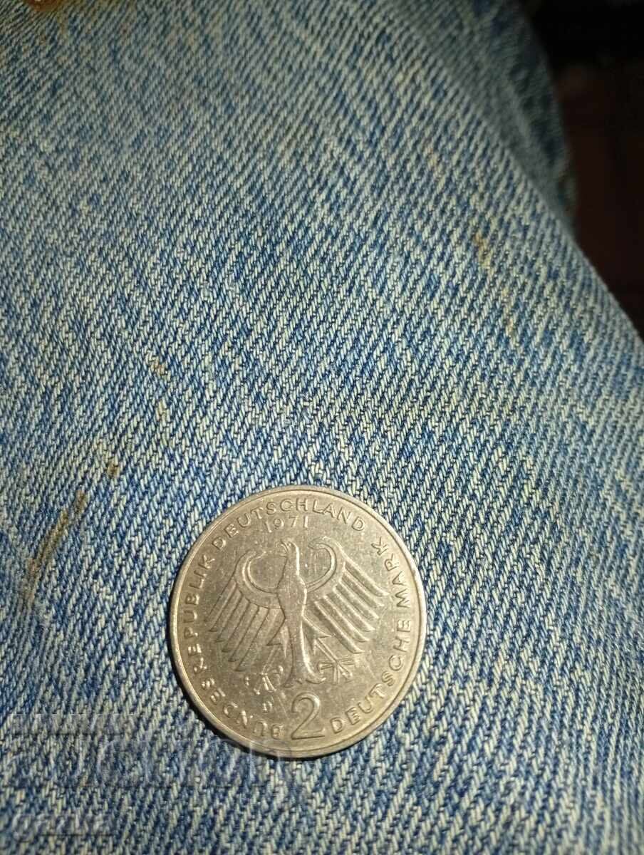 Licitație 2 mărci germane 1971