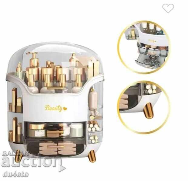 Licitație Organizator cosmetic cu capac și compartimente – 30x16x32 cm