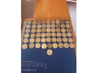 Lot of 55 coins 1 lev 1992