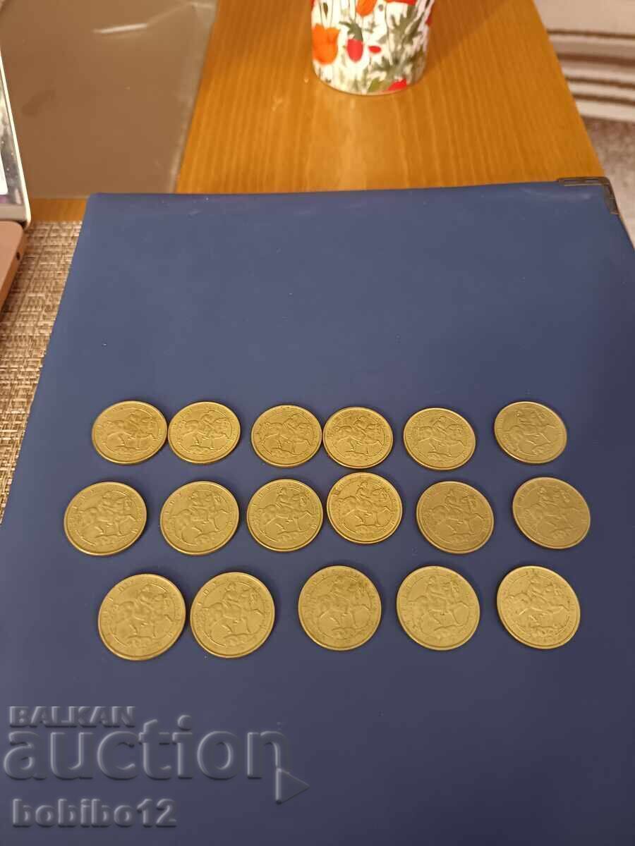 Livrarea Lot 17 monede 1 leu 1992