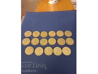Lot 17 monede 1 leu 1992