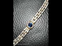 САПФИР УНИКАТ СТАРИННА СРЕБЪРНА ГРИВНА РЪЧНА ИЗРАБОТКА