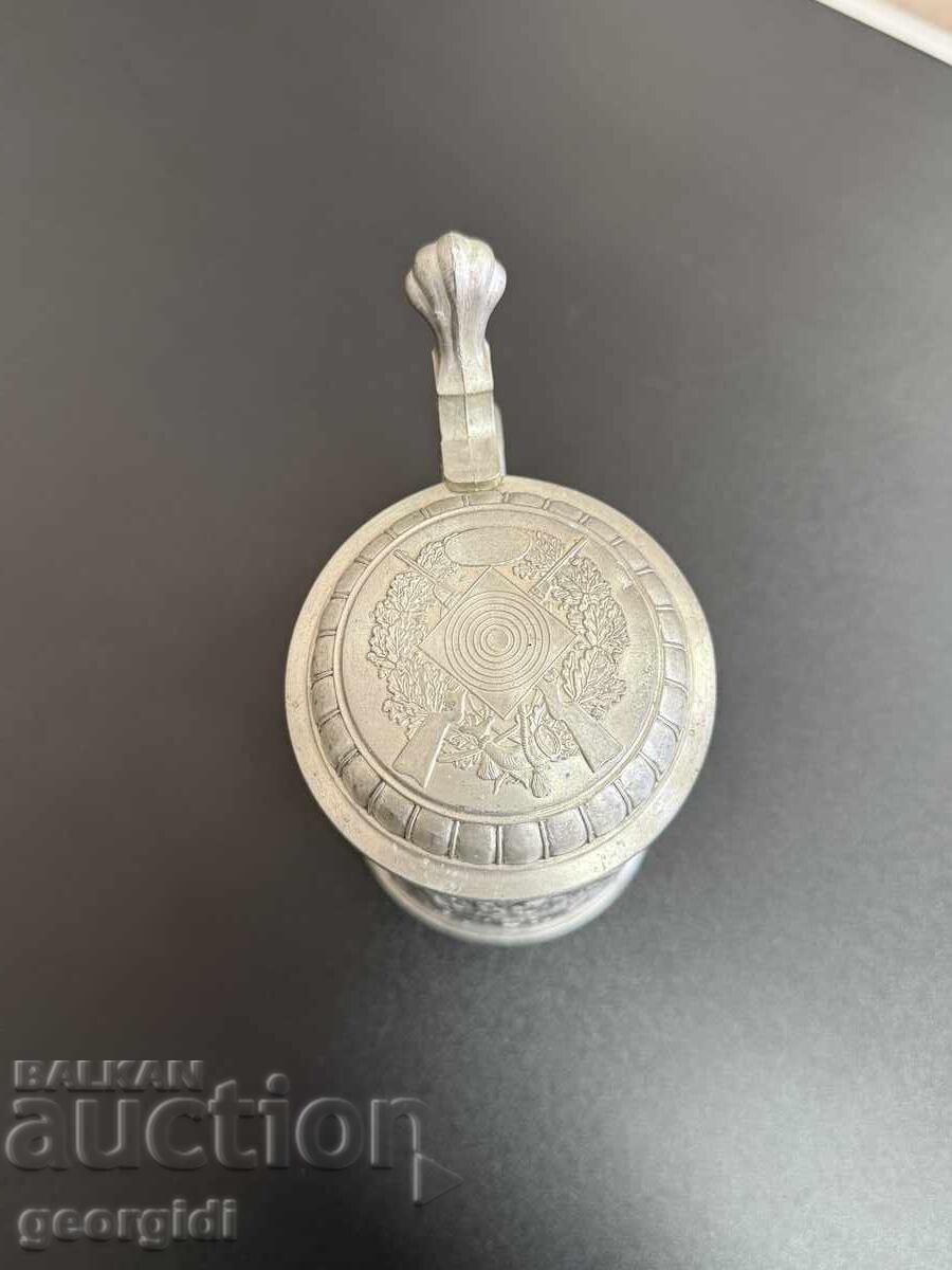 Livrarea Cană germană de staniu cu capac - Alwe. №7853 Livrarea Cană germană de staniu cu capac - Alwe. №7853