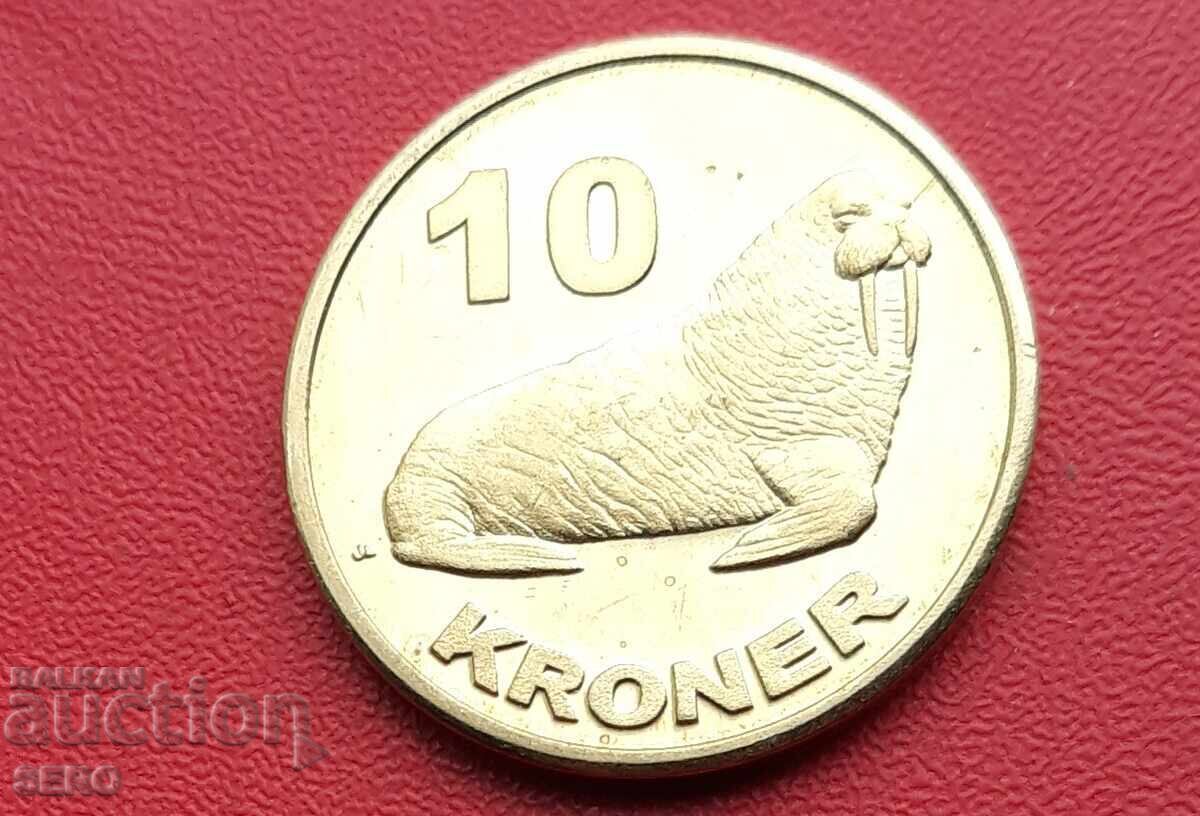 Гренландия-10 крони 2010-пробна
