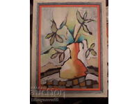 Ivan Yahnadzhiev, uleiuri, placă de fibră lemnoasă 2017