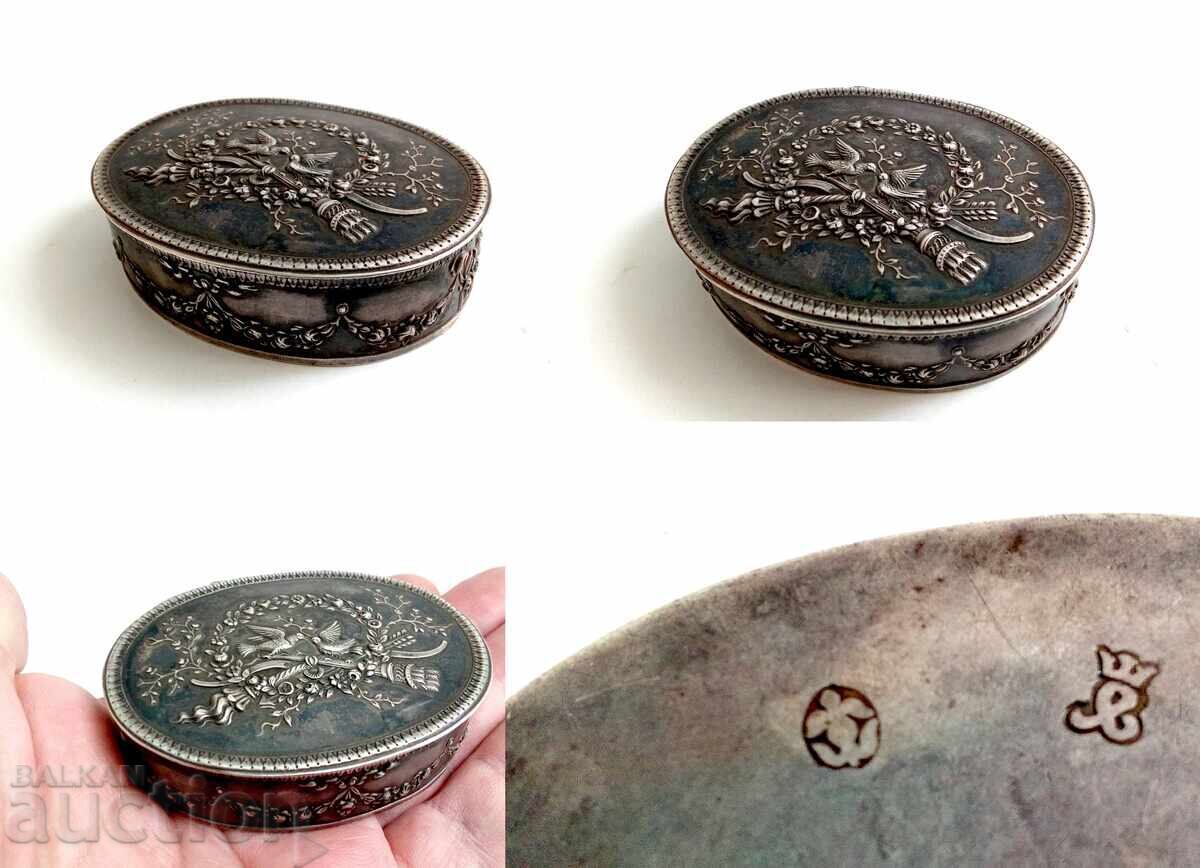 Antique French Silver Snuff Box - 7
