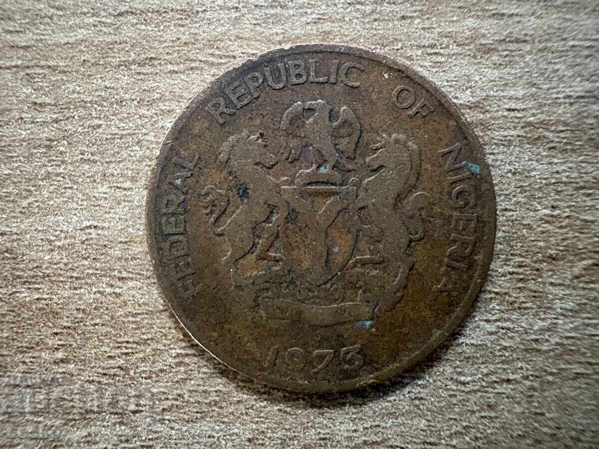 Nigeria - 1 kobo (1973) cu preț € 0.20 | 0.39 BGN