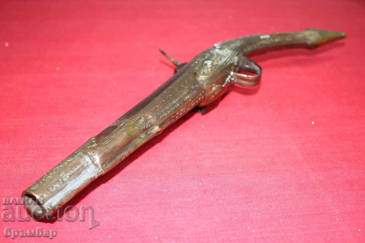 Pistol cu cremene arnăuți, cremene, cu țeavă scurtată - 7