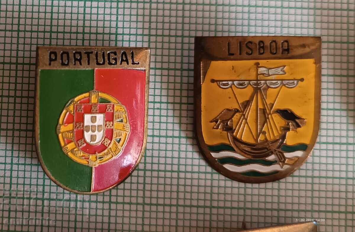 Insigne 6 buc. Portugalia stemă plus steme 5 orașe cu preț € 6.00 | 11.73 BGN Insigne 6 buc. Portugalia stemă plus steme 5 orașe cu preț € 6.00 | 11.73 BGN