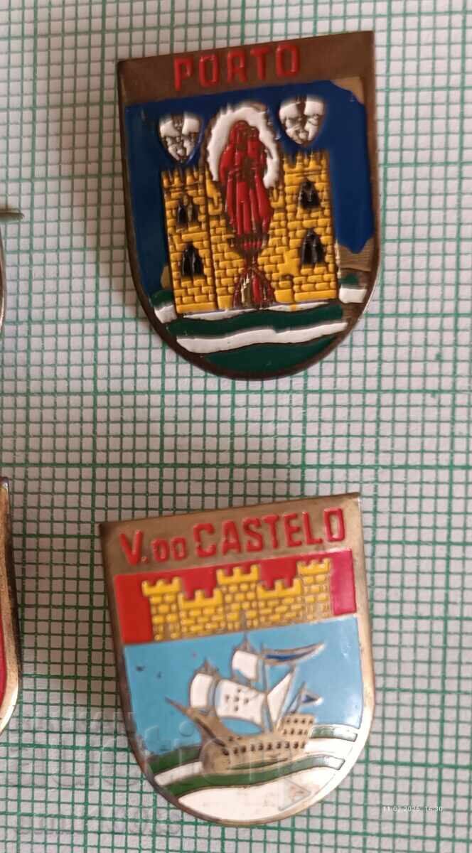 Livrarea Insigne 6 buc. Portugalia stemă plus steme 5 orașe Livrarea Insigne 6 buc. Portugalia stemă plus steme 5 orașe