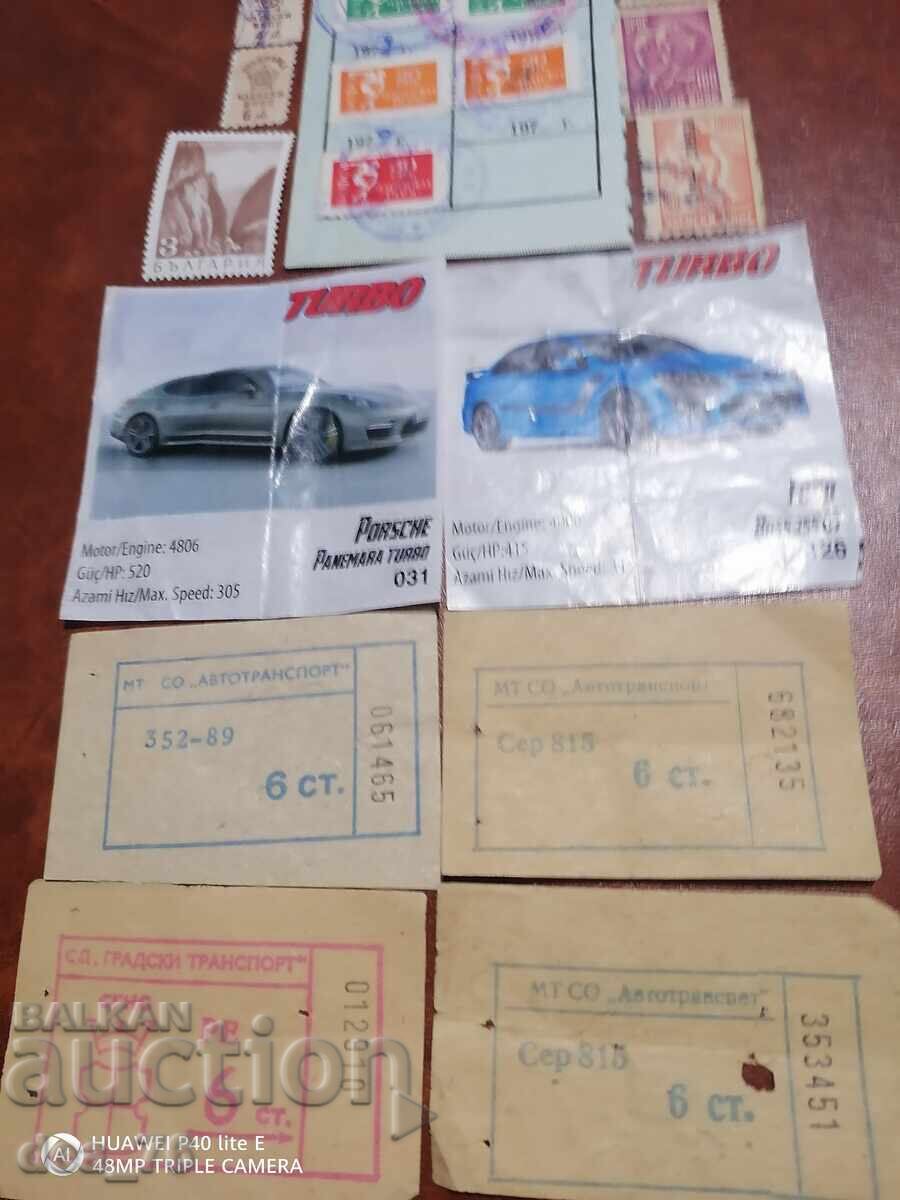 Old tickets, tax stamps, pictures from Turbo bubble gum - 5