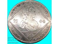 1/2 Thaler 1744 Austria 30 Kreuzer Graz Maria Theresa