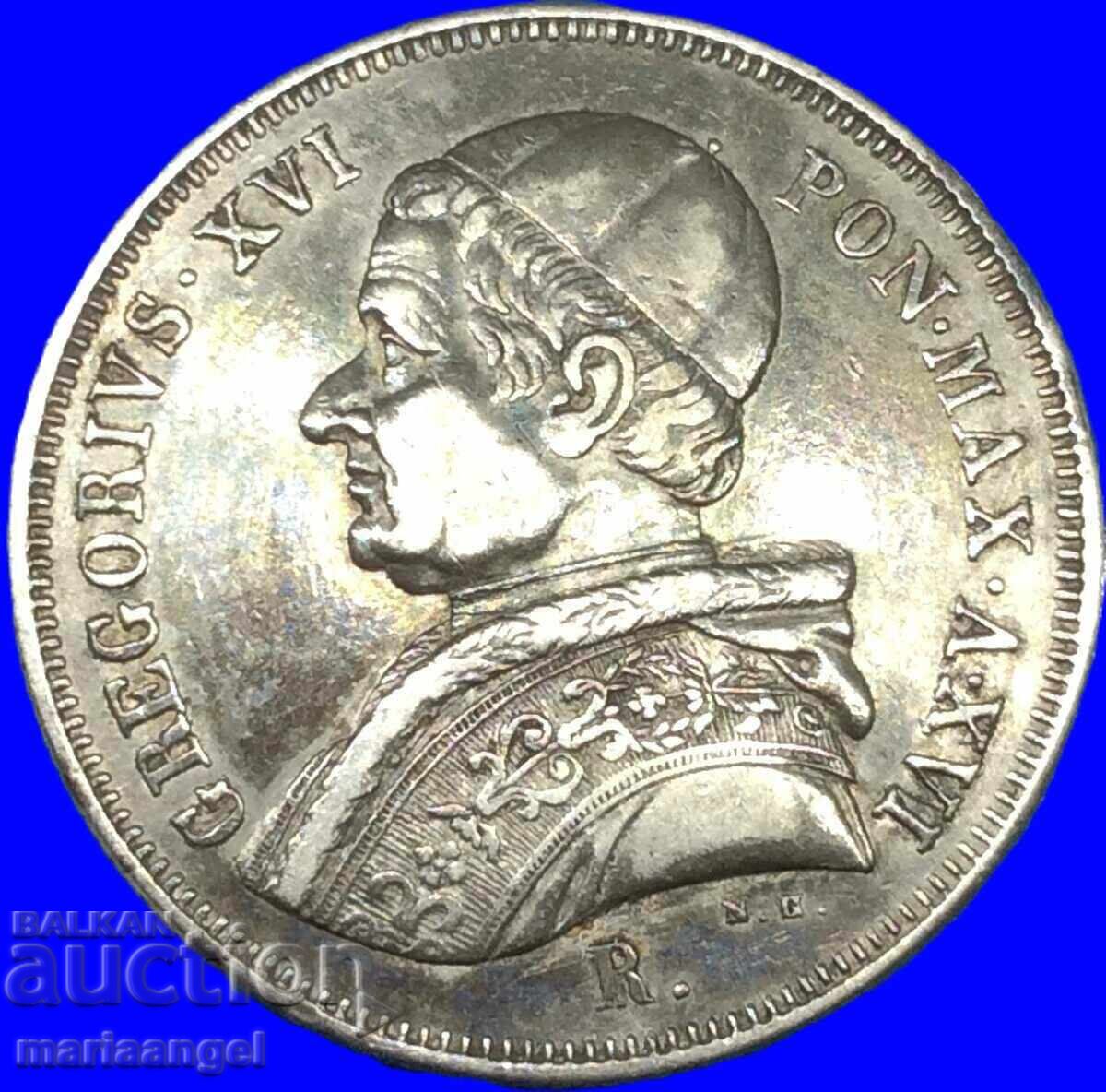 50 baiochi 1846 Vatican* Roma Grigore al XVI-lea (1831-1846) RAR - 5