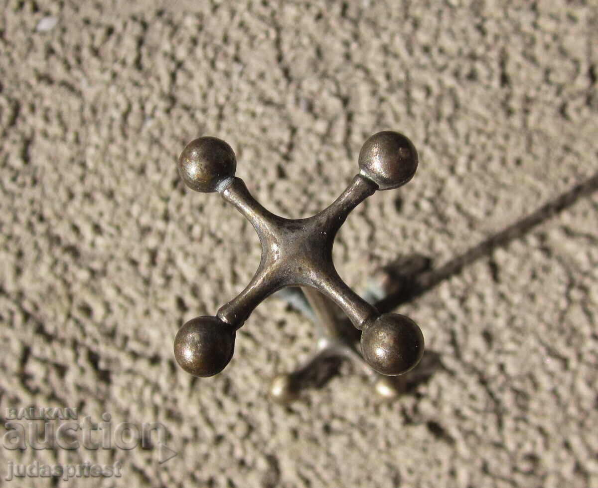 Livrarea Suport vechi din bronz pentru stilou, creion, cuțit