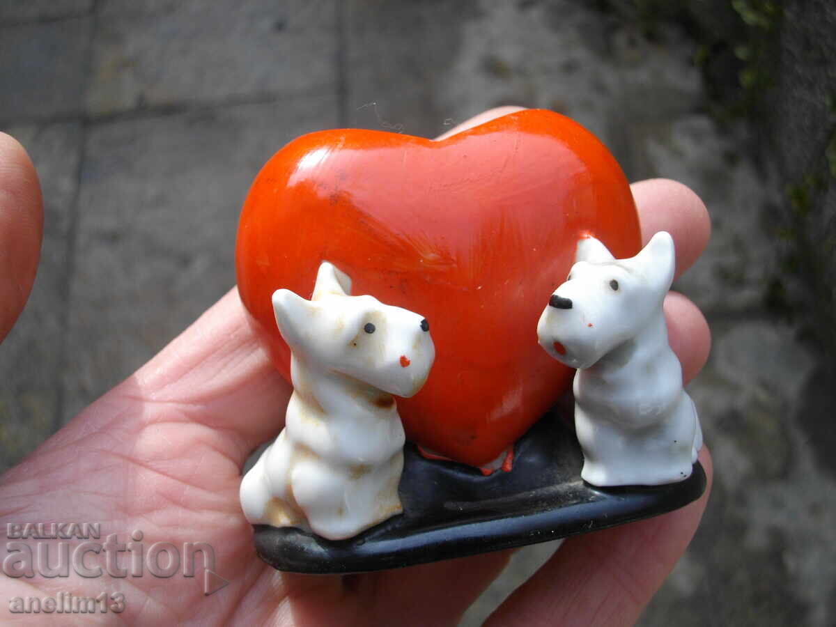 STAR PORCELAIN HEART MARKED - 5