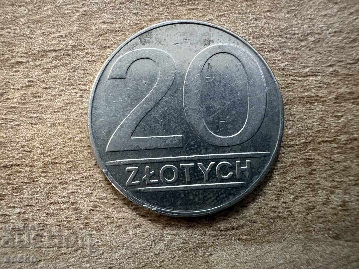 Πολωνία - 20 ζλότι (1989)
