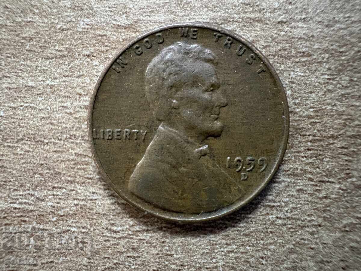 ΗΠΑ - 1 σεντ (1959) - D με τιμή € 0.15 | 0.29 BGN ΗΠΑ - 1 σεντ (1959) - D με τιμή € 0.15 | 0.29 BGN